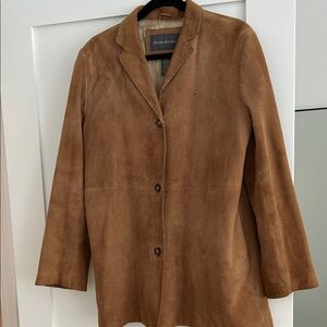 Suede Women's Blazer light tan Banana Republic ‘90’s